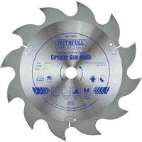Faithfull Tct Circ Saw Blade 190 X 16 X 12T, Silver