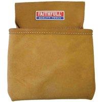 Faithfull Suede Nail Pouch Single Pocket, Brown