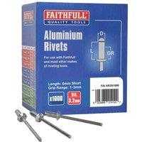 Faithfull Aluminium Rivets(1000) 3Mm Short, Multi