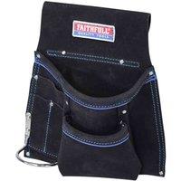 Faithfull Suede Single Tool & Nail Pouch, Brown