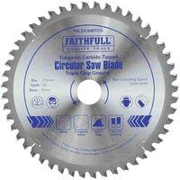Faithfull Tct Circ Saw Blade 216 X 30 X 48T Tcg, Silver