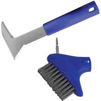 Faithfull Auto-lock Patio Steel Brush & Weeder, Multi