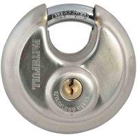 Faithfull Padlock Stainless Steel Discus 70Mm, Silver