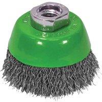 Faithfull Wire Cup Brush 75 X M14 X2 S/S 0,30Mm, Green