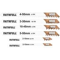 Faithfull Jigsaw Blade Set 10Pc Assorted, Silver