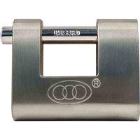 Faithfull Shutter Padlock Brass 80Mm, Silver