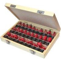 Faithfull Tc Router Bit Set 30 In Case 1/4In Shk, Multi