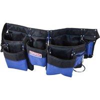 Faithfull Double Tool & Nail Pouch 2100D Nylon, Multi