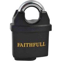 Faithfull Padlock Brass Pvc Coated 50Mm, Gold