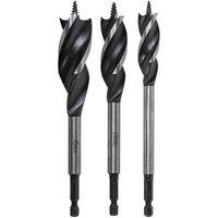 Faithfull Tri Point Speed Bit 3Pc Set, Multi