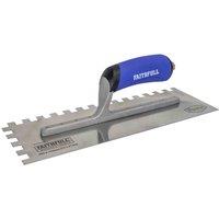 Faithfull Stainless 10Mm Notched Trowel 13In, Multi
