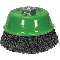 Faithfull Wire Cup Brush 100X M14X2 S/S 0,30Mm, Green