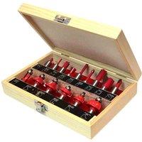 Faithfull Tc Router Bit Set 15 In Case 1/2In Shk, Multi
