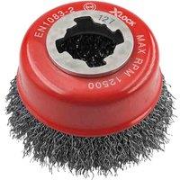 Faithfull Wire Cup Brush 75Mm Xlock, Green