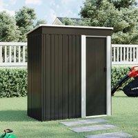 Gardensanctuary 3 X 5 Ft Sleek Black Galvanized Frame Steel Garden Tool Shed