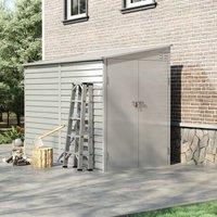 Garden Sanctuary 4 X 8 Ft White Steel Storage Shed With Lean-to Roof, White