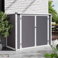 Gardensanctuary 2.5 X 3.7 Ft Compact Galvanized Steel Storage Shed With Lockable Door