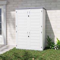 Gardensanctuary 2.5 X 6.2 Ft White Premium Polypropylene Storage Shed