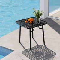 Gardensanctuary Rust-resistant Black Outdoor Garden Metal Table