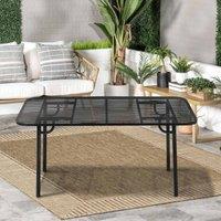 Gardensanctuary Rust-resistant Black Outdoor Garden Metal Table