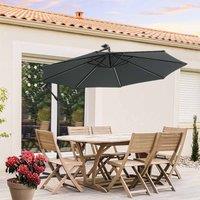 Gardensanctuary Garden Sanctuary Cantilever Parasol With Solar Lights