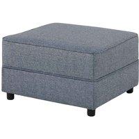 Modern Home Loscoe Standard Footstool Denim, Blue
