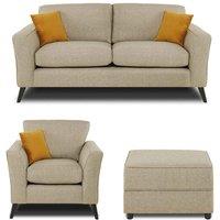 Modern Home Loscoe 3 1 footstool Set Oatmeal, Cream