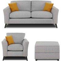 Modern Home Loscoe 3 1 footstool Set Silver, Grey