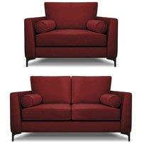 Modern Home Ezra 2 Seater Lovechair Set Oxblood, Red