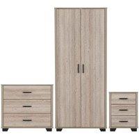 Seconique Oliver Trio Set - Light Oak Effect, Brown