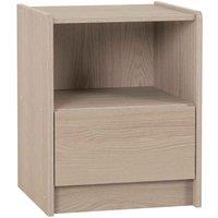 Seconique Paris 1 Drawer Bedside - Smoked Ash Effect, Multi