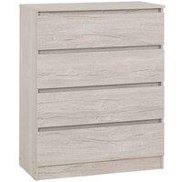 Seconique Malvern 4 Drawer Chest - Urban Snow, Multi