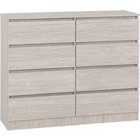 Seconique Malvern 8 Drawer Chest - Urban Snow, Multi