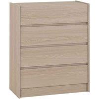 Seconique Paris 4 Drawer Chest - Smoked Ash Effect, Multi