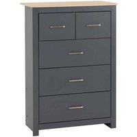 Seconique Portland 3 2 Drawer Chest - Grey Oak Effect, Multi