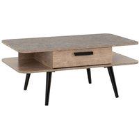 Seconique Saxton 1 Drawer Coffee Table - Mid Oak Effect Grey, Multi