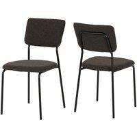 Seconique Sheldon Dining Chair x4 Per Box - Grey Boucle Fabric, Grey