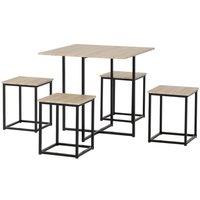 Seconique Kent 1 4 Stowaway Dining Set - Sonoma Oak Effect Black, Grey