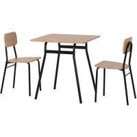Seconique Warren 1 2 Dining Set - Russet Oak Effect Black, Multi
