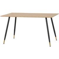 Seconique Hamilton Medium Dining Table - Medium Oak Effect Black, Brown