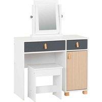 Seconique Brooklyn Dressing Table Set - Oak Effect Grey, Brown
