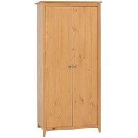 Seconique Oslo 2 Door Wardrobe - Antique Pine, Brown