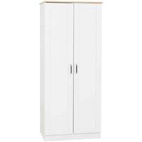 Seconique Portland 2 Door Wardrobe - White Oak Effect, Multi