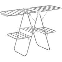 Songmics 2-level Clothes Airer silver And White, Silver