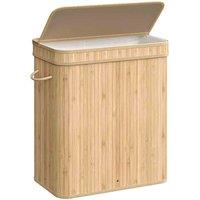 Songmics 100 L Bamboo Laundry Basket natural, Cream