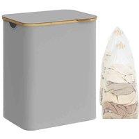 Songmics 2-section Large Laundry Hamper 130L Dove Grey, Grey