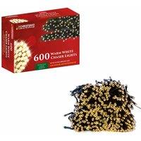 The Christmas Workshop 600 Led Warm White Chaser Lights, White