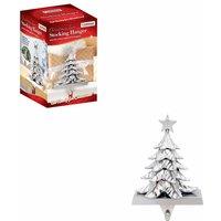 The Christmas Workshop Christmas Tree Stocking Hanger Hook - Silver, Silver