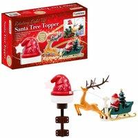 The Christmas Workshop Rotary Santa Sleigh Tree Topper, Multi