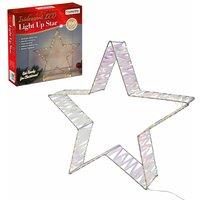 The Christmas Workshop 50Cm Iridescent Film Metal Frame Star Decoration, White